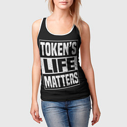 Майка-безрукавка женская TOKENS LIFE MATTERS, цвет: 3D-белый — фото 2