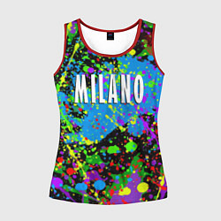 Майка-безрукавка женская Milano - abstraction - Italy, цвет: 3D-красный