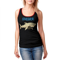 Майка-безрукавка женская Shark, цвет: 3D-красный — фото 2