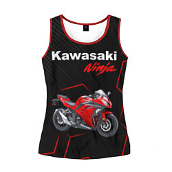 Майка-безрукавка женская KAWASAKI NINJA КАВАСАКИ, цвет: 3D-красный