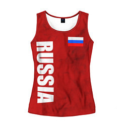 Майка-безрукавка женская RUSSIA - RED EDITION - SPORTWEAR, цвет: 3D-красный