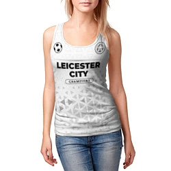 Майка-безрукавка женская Leicester City Champions Униформа, цвет: 3D-белый — фото 2