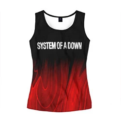 Майка-безрукавка женская System of a Down Red Plasma, цвет: 3D-черный