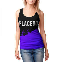 Майка-безрукавка женская Placebo Purple Grunge, цвет: 3D-черный — фото 2