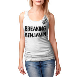 Майка-безрукавка женская Breaking Benjamin glitch на светлом фоне: символ с, цвет: 3D-белый — фото 2