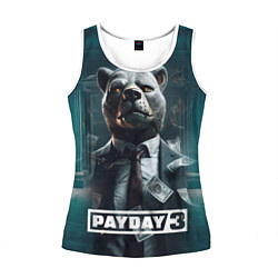 Майка-безрукавка женская Payday 3 bear, цвет: 3D-белый