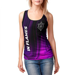 Майка-безрукавка женская In Flames violet plasma, цвет: 3D-черный — фото 2