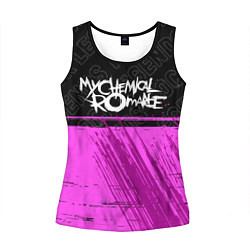 Майка-безрукавка женская My Chemical Romance rock legends: символ сверху, цвет: 3D-черный