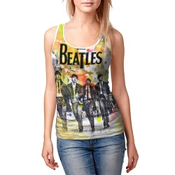Майка-безрукавка женская The Beatles: Colour Spray, цвет: 3D-белый — фото 2