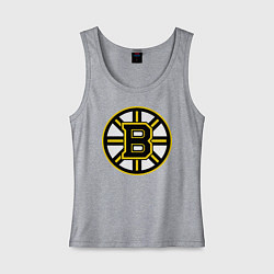 Майка женская хлопок Boston Bruins, цвет: меланж