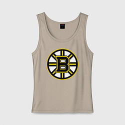 Майка женская хлопок Boston Bruins, цвет: миндальный