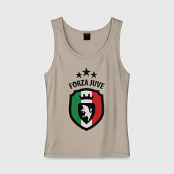 Майка женская хлопок Forza Juventus цвета миндальный — фото 1