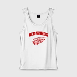 Майка женская хлопок Detroit Red Wings, цвет: белый
