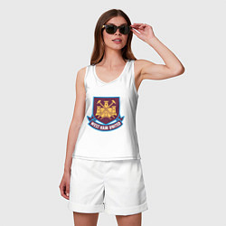 Майка женская хлопок West Ham United, цвет: белый — фото 2