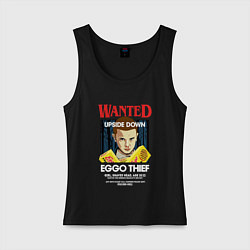 Майка женская хлопок Wanted: Eggo Thief / 11, цвет: черный