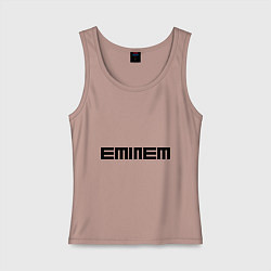 Майка женская хлопок Eminem: minimalism, цвет: пыльно-розовый