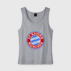 Майка женская хлопок Bayern Munchen FC, цвет: меланж