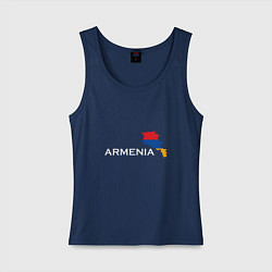 Майка женская хлопок Армения, цвет: тёмно-синий