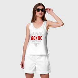 Майка женская хлопок AC/DC: Black Ice, цвет: белый — фото 2