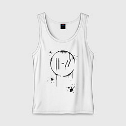 Майка женская хлопок TWENTY ONE PILOTS TOP, цвет: белый