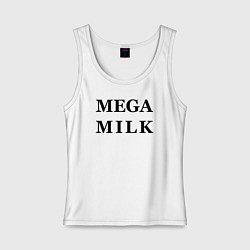 Майка женская хлопок Billie Eilish: Mega Milk, цвет: белый