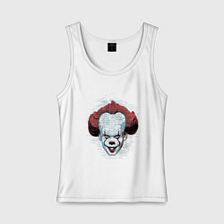 Майка женская хлопок Pennywise, цвет: белый