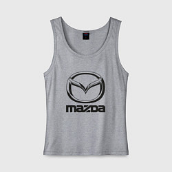 Майка женская хлопок MAZDA LOGO, цвет: меланж