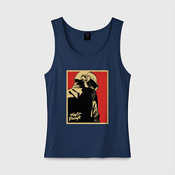 Майка женская хлопок Daft Punk, цвет: тёмно-синий