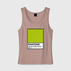 Майка женская хлопок Shrek: Pantone Color, цвет: пыльно-розовый