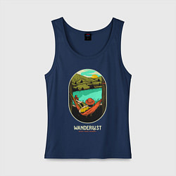 Майка женская хлопок Прекрасные виды, цвет: тёмно-синий