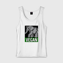 Женская майка Vegan elephant