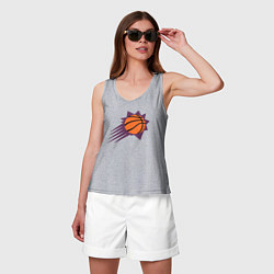 Майка женская хлопок Suns Basket, цвет: меланж — фото 2