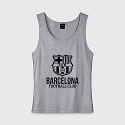 Майка женская хлопок Barcelona FC, цвет: меланж