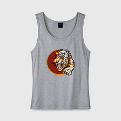 Майка женская хлопок Japan Tiger, цвет: меланж