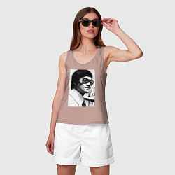 Майка женская хлопок Dragon Legend, цвет: пыльно-розовый — фото 2