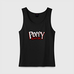 Майка женская хлопок Poppy Playtime: Logo, цвет: черный