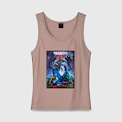 Майка женская хлопок Poster Game Over Metroid Dread, цвет: пыльно-розовый