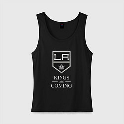 Майка женская хлопок Los Angeles Kings, Лос Анджелес Кингз, цвет: черный