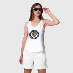 Майка женская хлопок Florida Panthers Флорида Пантерз Логотип, цвет: белый — фото 2