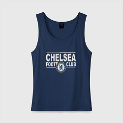 Майка женская хлопок Chelsea Football Club Челси, цвет: тёмно-синий