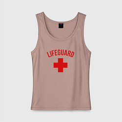 Майка женская хлопок Lifeguard, цвет: пыльно-розовый