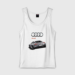 Майка женская хлопок Audi Prestige Concept, цвет: белый