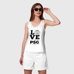 Майка женская хлопок PSG Love Классика, цвет: белый — фото 2