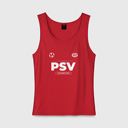 Майка женская хлопок PSV Форма Чемпионов, цвет: красный
