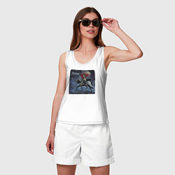 Майка женская хлопок Saxon, цвет: белый — фото 2