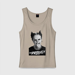 Майка женская хлопок The Prodigy - firestarter, цвет: миндальный