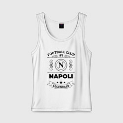 Майка женская хлопок Napoli: Football Club Number 1 Legendary, цвет: белый