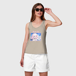 Майка женская хлопок Улыбка 7 марты Honkai star rail, цвет: миндальный — фото 2