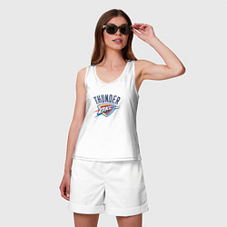 Майка женская хлопок Оклахома-Сити Тандер NBA, цвет: белый — фото 2