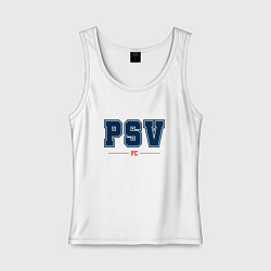 Майка женская хлопок PSV FC Classic, цвет: белый